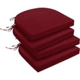 thumbnail image 4 of Panpaddle Outdoor Seat Pads Seat Cushions 4-Piece Solid Waterproof Patio Seat Chair Cushions 17"X16"X2" Rounded Square Patio Cushions, Wine Red, Set of 4, 4 of 9