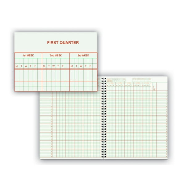 Libro de registro de clases Hammond & Stephens 0633 H, tapa dura roja
