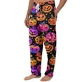 thumbnail image 4 of Dwelliawo Pajama Pants for Men Halloween Pumpkins Pant Elastic Waist Separate Bottoms Pajama Pant with Pockets Soft Sleep Funny Pants Gold L, 4 of 4