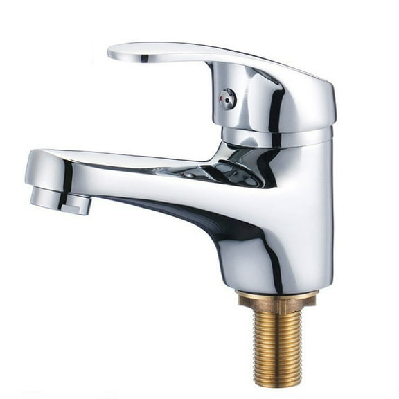 Chrome Single Handle Bathroom Faucet for Sink - Drip Free Ceramic Cartridge