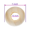 thumbnail image 2 of Unfinished Natural Wood Spacer Beads - Available in Muktiple Sizes and Packs of 6, 12, 20, 25, 30, and 50 - Ideal for DIY Crafting Bracelets, Necklaces, Home Decoration, 2 of 6