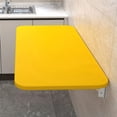 thumbnail image 1 of Wall Mounted Folding Table Workbench, Laundry Folding Table for Small Spaces, Wood Fold Down Desk Wall Table Floating Desk for Kitchen & Bedroom Restaurant 40cm-120cm (Color : Yellow, Size, 1 of 1