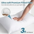 thumbnail image 6 of Pillowing Size Set of 2 Pack Extra Flat Thin Soft Support Hypoallergenic Down Altative Bed Pillow for Back, Stomach or Side S pers,20x36in, 6 of 6