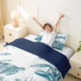 thumbnail image 3 of Erosebridal Ocean Animal Turtle Twin Bedding,Sea Lobster Fish Duvet Cover Set For Girls Boys 2pcs,No Comforter,Reversible, 3 of 6