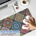 thumbnail image 4 of Long Mouse Pads for Desk,Multicolor Ethnic Mandala Pattern Desk Mats on Top Of Desks, Desk Mouse Pad Extra Large with 3mm Non-Slip Base and Stitched Edge for Gaming,Office,Work,Home 31.5"x11.8", 4 of 6