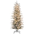 thumbnail image 1 of 6ft Pre-Lit Arctic Fir Christmas Tree with Snow Flocking & Warm White Lights - Indoor Holiday Decor for Living Room & Entryway, 1 of 7