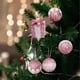thumbnail image 5 of Set de adornos navideños de 9 piezas - bolas de espuma de 8 cm en rojo, blanco y rosa para decorar árbol y corona, 5 of 6