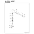 thumbnail image 3 of Kingston Brass KH7201SP Pull-Out Kitchen Faucet Sprayer for KB701SP, Polished Chrome, 3 of 4