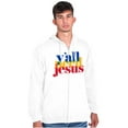 thumbnail image 5 of Funny Christian Y'all Need Jesus Zip Up Hoodie Men's Women's Brisco Brands S, 5 of 6
