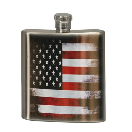

KuzmarK 6 oz. Stainless Steel Pocket Hip Liquor Flask - American Flag