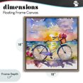 thumbnail image 4 of Stupell Industries Coastal Bicycle By The Seaside Brown Floating Frame Canvas Art, 18 x 18, by Shelly Craig, 4 of 8