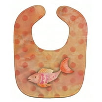 Caroline's Treasures Watercolor Baby Bib, Orange Fish