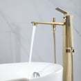 thumbnail image 5 of Freestanding Clawfoot Tub Faucet with Hand Shower, Floor Mount Copper Tub Filler, 5 of 8