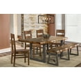 thumbnail image 4 of Hillsdale Furniture Emerson Wood Rectangle Dining Table Metal Base in Gray, 4 of 4
