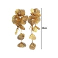 thumbnail image 6 of SmartBy 1 Pair Women Drop Earrings Retro Style Flower Shape Sparkling Cubic Zirconia Inlaid Tassel Earrings Jewelry Gift, 6 of 7