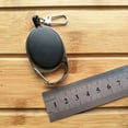 thumbnail image 5 of SagaSave 2 Pack Retractable Keychain Carabiner Reel Belt Clip ID Badges Holder Black, 5 of 6