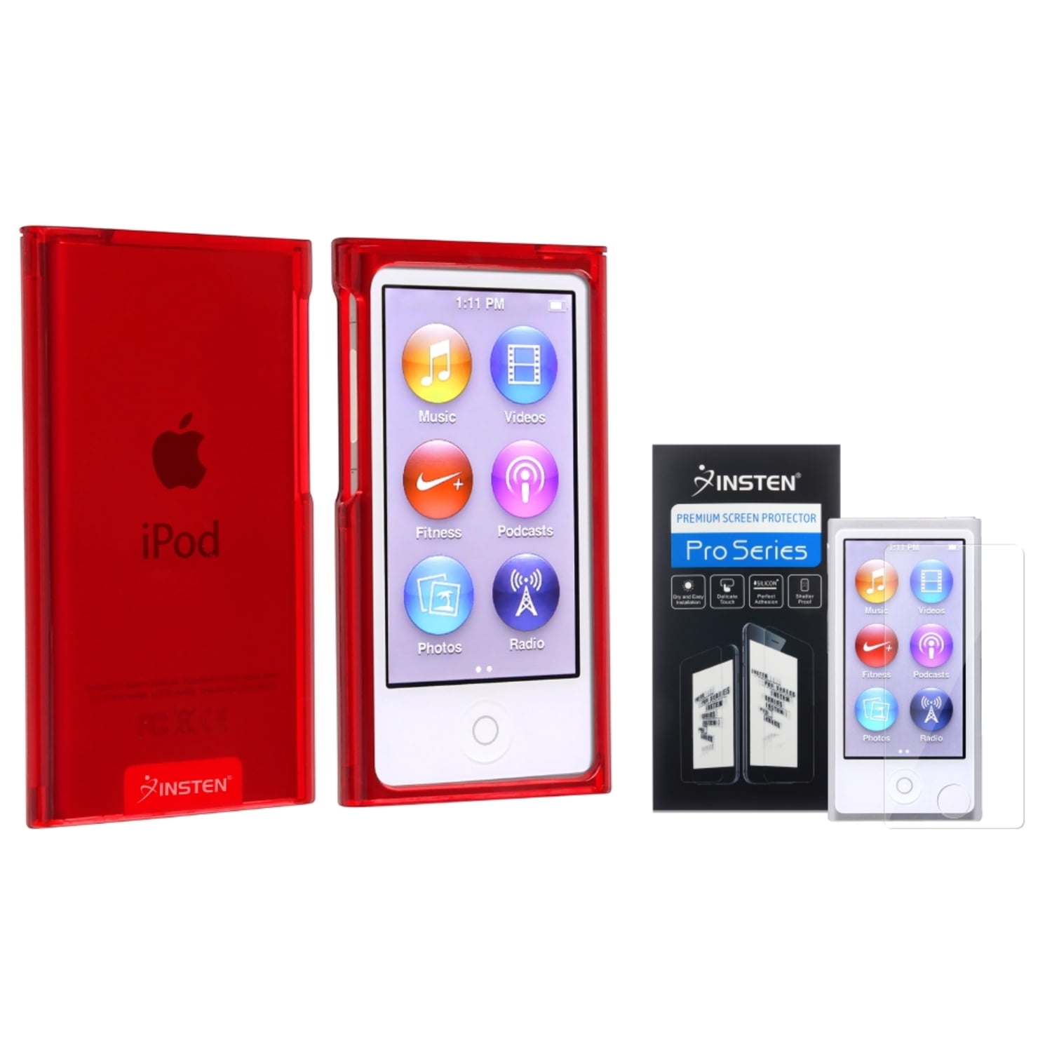 Frost Clear TPU Case+Reusable Screen Protector For iPod Nano 7 7th 7G Generation