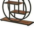 thumbnail image 4 of GVN Entryway Table, Side Table, Display Table,41.3" Console Table, Industrial 4-Tier Sofa Entryway Table with Circle Base, Rustic Brown, 4 of 7