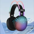 thumbnail image 4 of DeskAKBK Wireless Lightweight Headset With Microphone For PC RGB Lights Surround Sound For Gaming,Mother's Day Gifts for Girlfriend, 4 of 4