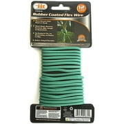 IIT 12ft Rubber Coated Flex Wire, Bundle Tie Organizer for Branches, Green