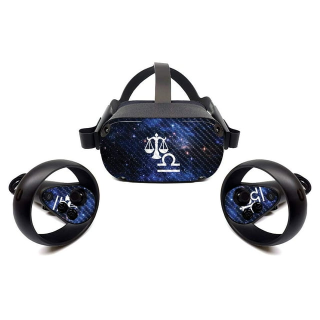 MightySkins Carbon Fiber Skin for Oculus Quest - Libra | Protective, Durable Textured Carbon Fiber Finish | Easy to Apply, Remove, and Change Styles | Made in The USA, Model Number: CF-OCQU-Libra