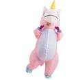 thumbnail image 4 of Creations Disfraz inflable de unicornio de cuerpo entero Disfraz de Halloween de lujo con bomba de aire - Talla para adultos 90-130 cm Rosa, 4 of 5