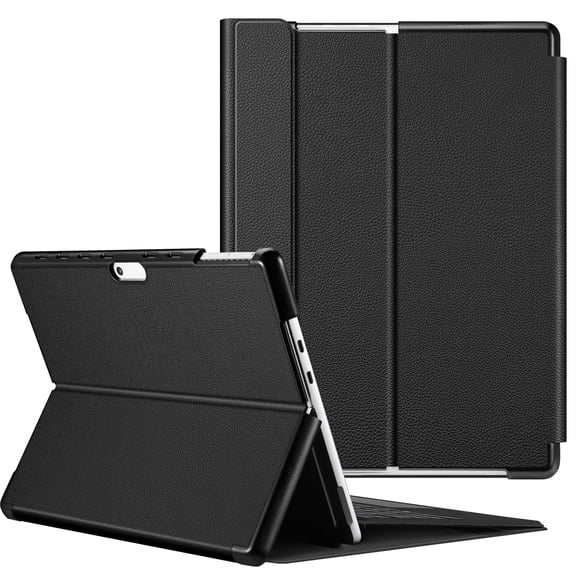 Fintie Protective Case for 13 Inch Microsoft Surface Pro 10 (2024) / Pro 9 5G (2022) - Multiple Angle Viewing Hard Shell Slim Portfolio Cover Compatible with Type Cover Keyboard, Black