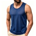 thumbnail image 5 of Dagugfen Workout Tank Tops for Men Mesh Breathable Regular Fitted Sleeveless Crew Neck Basic Layer Tops Summer Outdoor Activewear Tanks, 5 of 7