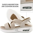 thumbnail image 2 of Pennysue Women's Summer Off-White Strap Elastic Air Cushion Sports Sandals Size 8, 2 of 7