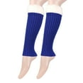 thumbnail image 3 of SuTry Women's Leg Warmers Fashion Winter Solid Color Woolen Knitted Warmkeeping Fabric Cold Weather Heap Socks(Blue,Free Size), 3 of 4
