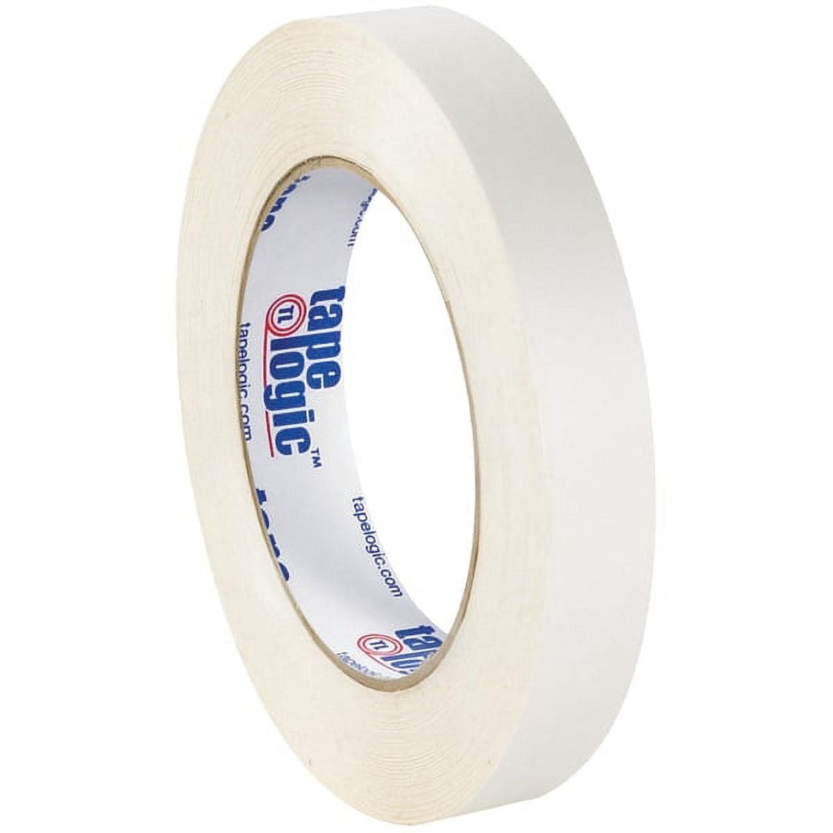 Tape Logic® Double-Sided Film Tape, 3" Core, 0.75" x 180', White, Pack Of 64