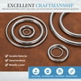 thumbnail image 3 of Uxcell Metal O Rings Stainless Steel Seamless Welding O-Ring Solid Heavy Round Ring Buckle 3 0.24" Thick x 3.15" OD, 3 of 4