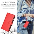 thumbnail image 5 of Samsung Galaxy A03S Case ,Detachable Crossbody Lanyard Neck Strap Zipper Card Holders PU Leather Wallet Compatible with Samsung Galaxy A03S Cover, 5 of 5