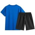 thumbnail image 6 of Wuxian Toddler Kids Baby Boys Short Set Casual Sport Suit Short Sleeved Crewneck Running Set Quick Drying T Shirt And Shorts Two Piece Clothes Sets,Blue,3-4T, 6 of 9