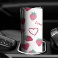 thumbnail image 3 of Strawberry Cute Coffee Tumbler with Lid Straw Stainless Steel Coffee Travel Mug Decorative Tumbler 20 oz for Spring Summer Camping Outdoor, 3 of 7