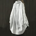 thumbnail image 4 of Taqqpue Women's Button Down Oversized Striped Shirts Casual Long Sleeve Plus Size Lightweight Blouses Tops Loose Shacket Tunic Shirts with Pocket, 4 of 9