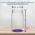 thumbnail image 5 of DISCOUNT PROMOS 8 oz Small Purple Glass Mason Drinking Jars Set of 10, 5 of 5