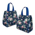 thumbnail image 2 of Pioneer Flower Floral Print Pattern Insulated Lunch Bag for Women & Adults,Large Portable Soft Cooler Lunch Bag,Thermal Food Storage Tote with Pearl Cotton,8.66L,8.75x5.75x9.5 Inch, 2 of 6
