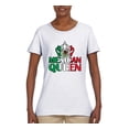 thumbnail image 2 of Wild Bobby Mexican Queen Latin Pride Women Graphic Tee, White, X-Large, 2 of 5