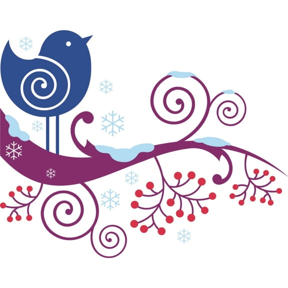 Custom Decals - Prices Reduced Bird on Branch Kids Girl Design Home Living Room Sticker Vinyl Wall 12 X 18"