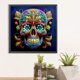 thumbnail image 2 of Pintura de diamante 5D DIY taladro redondo completo flor vena calavera decoración 40x40cm azul, 2 of 9