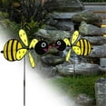 thumbnail image 2 of MOQIN Whirly Wing Spinner, Baby Bee Ground Spinner,Garden Decor Pinwheels,Colorful 3D Lovely Insect Whirligigs Wind Spinners Small Wind Spinner for Gardens,Planters,Flower Pots, Yards - Bee, 2 of 7