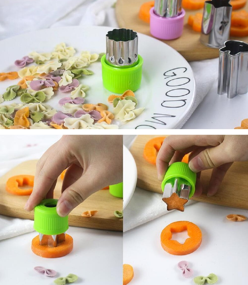 9 Piece Stainless Steel Veggie & Fruit Cutters – Yumbox