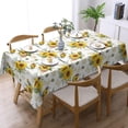 thumbnail image 2 of Sunflower Tablecloth Sunflowers Season Floral Rectangle Tablecloth Watercolor Flower Botanical Style Table Cover 60×84 Inch Washable Table Cloth for Kitchen Dining Room Party Decoration, 2 of 8