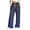 Navy, variant on Gradient Color Wide-Leg Pants for Women Elastic High Waist Drawstring Trendy Comfy Pants Sports Casual Trousers XXL
