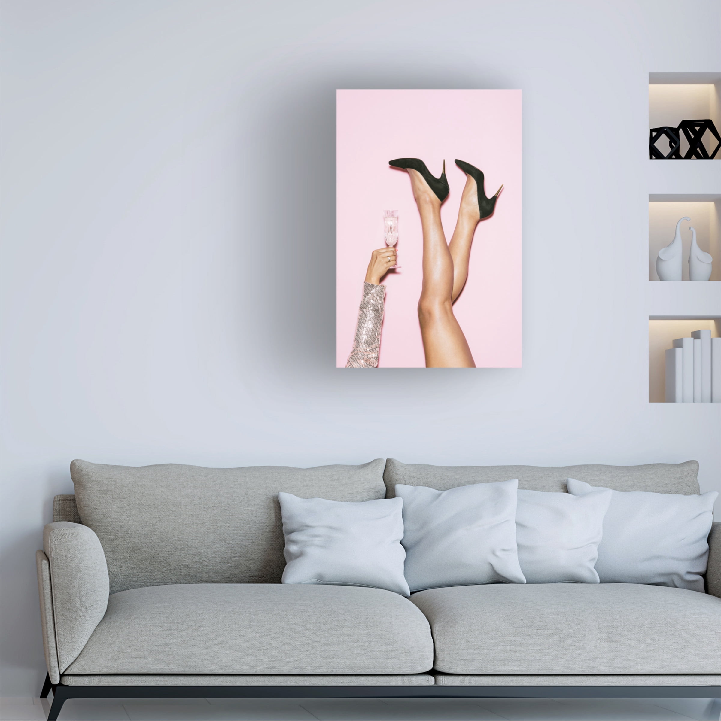 1x Studio III 'Cheers Disco Heels' Canvas Art