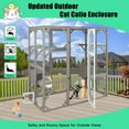thumbnail image 4 of PETSCOSSET 71" Large Outdoor Catio Cat Enclosures Wooden Outside Cat's Patio Cats House, 4 of 8