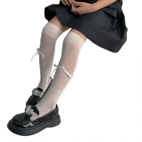 Socks 1-13 Girls Frilly Stockings Sweet Knee High Socks Cosplay Girls Spring Autumn Leg Warmer Nylon Long Sock