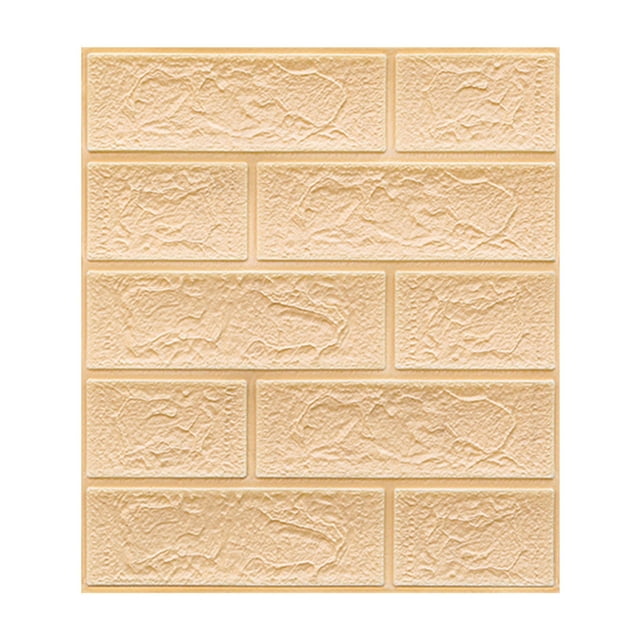 WHEANG Wall Decor New PE Foam 3D DIY Wall Decor Embossed Brick Stone Color Tile Splicing