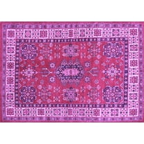 Ahgly Company Indoor Rectangle Persian Purple Traditional Area Rugs, 5' x 7'
